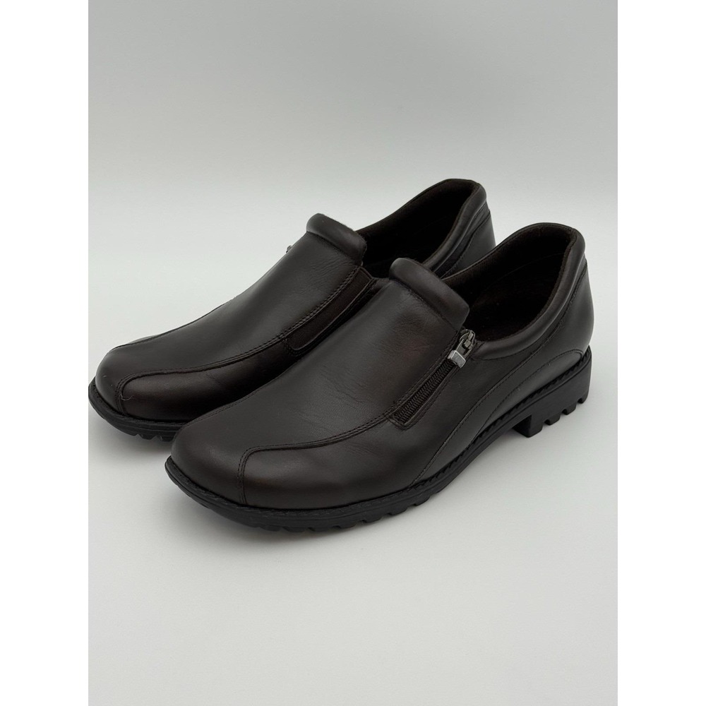 Vintage 90s Y2K ST JOHNS BAY Womens 9 Leather Square Toe Comfort Shoes-Mint Cond